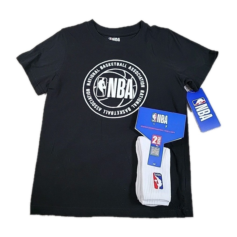NBA 2-Pack Youth Size 10-12 Athletic Basketball SHIRT AND SOCKS